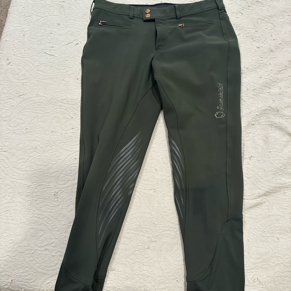 Samshield Premium Line Breeches with Rose Gold Accents (Green or Avocado)